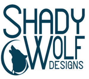 ShadyWolf Designs Logo Howling Wolf in Moon Wearing Necklace
